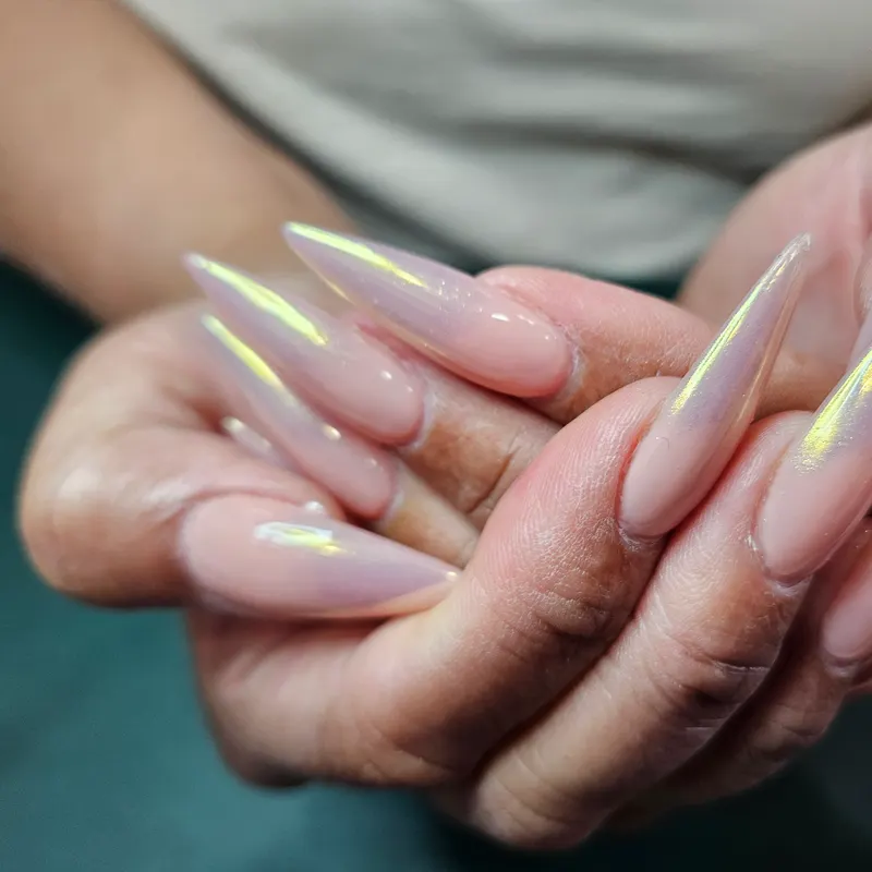 Acrylic, gel, stiletto, ombré, natural by Nails Unlimited in Sugar Land, TX