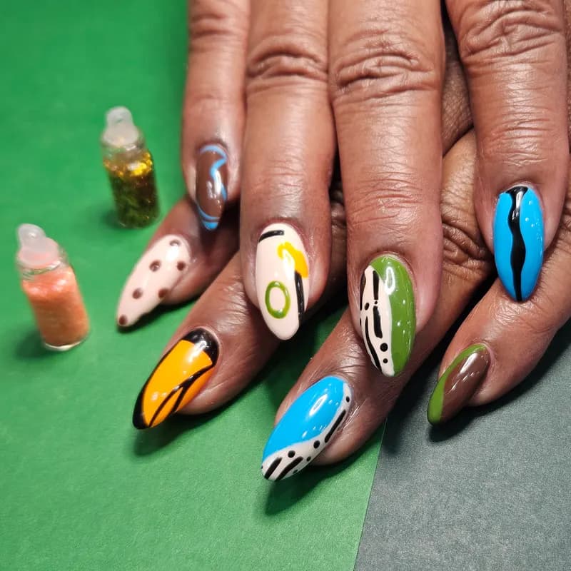 Design, builer, gel by Nails Unlimited in Sugar Land, TX