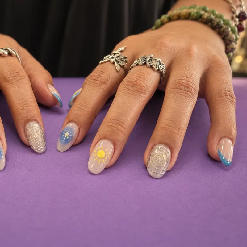 Nail enhancements, builder gel, manicure, gel, x, designs by Nails Unlimited in Sugar Land, TX