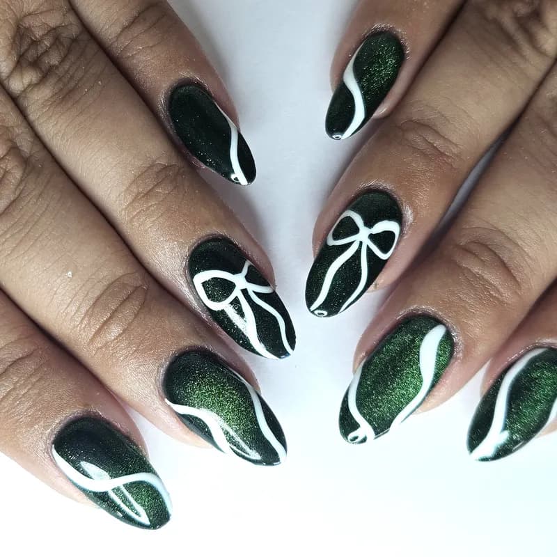 Nailsunlimitedsugarland, builder gel, refill, jelly, chrome, cat-eye, design by Nails Unlimited in Sugar Land, TX